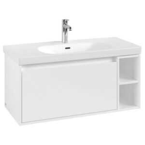 Skapis SKYLA, 972x439xH436mm, kreisais, ar 1 atvilkni, Brilliant White, VILLEROY&BOCH
