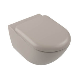 Klozetpods ANTAO TwistFlush, piekarams, rimless, Almond/CP, VILLEROY&BOCH