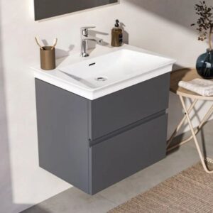 Skapis FINESSE zem izlietnes, 600x440x545H mm, 2 atvilktnes, krāsa Matt Anthracite, IDEAL STANDARD